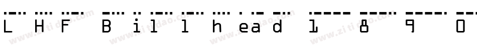 LHF Billhead 1890字体转换